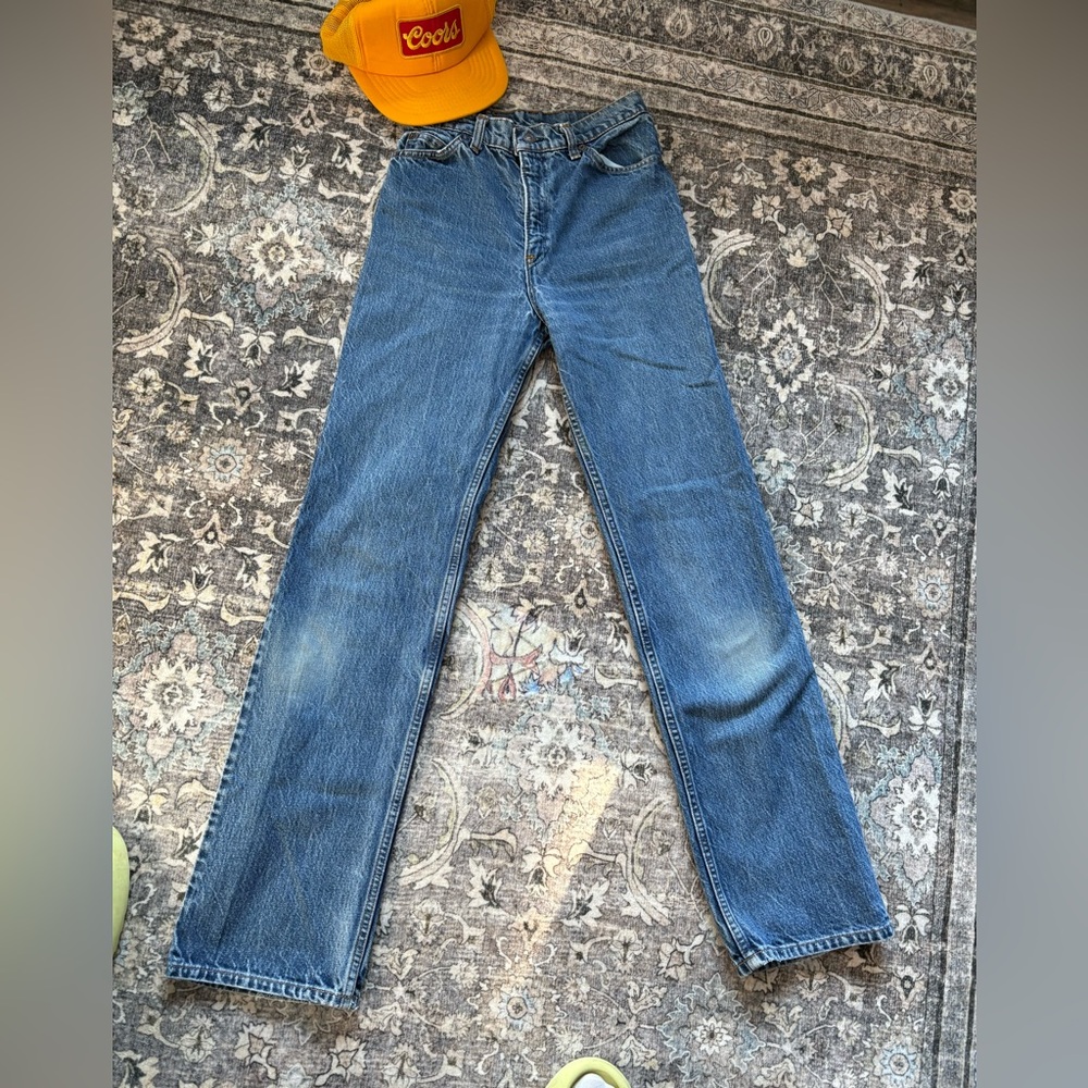 Vintage Orange tab Levi’s made in USA Blue Jeans
